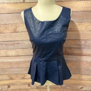 Style Rack Faux Leather Peplum